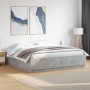 Concrete gray engineered wood bed frame 200x200cm by vidaXL, Beds and slatted bases - Ref: Foro24-3209677, Price: 164,31 €, D...