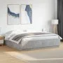 Concrete gray engineered wood bed frame 200x200cm by vidaXL, Beds and slatted bases - Ref: Foro24-3209677, Price: 162,31 €, D...
