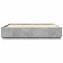 Concrete gray engineered wood bed frame 200x200cm by vidaXL, Beds and slatted bases - Ref: Foro24-3209677, Price: 164,31 €, D...