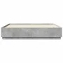 Concrete gray engineered wood bed frame 200x200cm by vidaXL, Beds and slatted bases - Ref: Foro24-3209677, Price: 162,31 €, D...