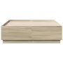 Sonoma oak engineered wood bed frame 140x190 cm by vidaXL, Beds and slatted bases - Ref: Foro24-3209732, Price: 145,27 €, Dis...