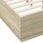 Bettgestell aus Sonoma-Eiche-Holzwerkstoff, 140 x 190 cm von vidaXL, Betten und Lattenroste - Ref: Foro24-3209732, Preis: 147...