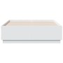 Estructura de cama madera de ingeniería blanca 140x190 cm de vidaXL, Camas y somieres - Ref: Foro24-3209730, Precio: 155,94 €...