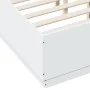 Weißer Bettrahmen aus Holzwerkstoff, 140 x 190 cm von vidaXL, Betten und Lattenroste - Ref: Foro24-3209730, Preis: 156,73 €, ...