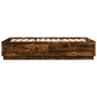 Smoked oak engineered wood bed frame 120x200cm by vidaXL, Beds and slatted bases - Ref: Foro24-3209713, Price: 142,48 €, Disc...