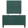 Estructura de cama Verde oscuro 90 x 200 cm Terciopelo