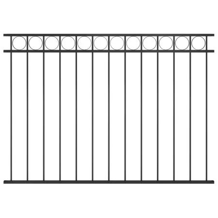 Zaunplatte aus schwarzem Stahl 1,7x1,2 m von vidaXL, Zaunpaneele - Ref: Foro24-146318, Preis: 60,40 €, Rabatt: %