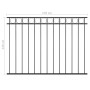 Panel de valla de acero 1,7x1,2 m negro de vidaXL, Paneles de vallas - Ref: Foro24-146318, Precio: 67,29 €, Descuento: %