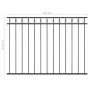 Zaunplatte aus schwarzem Stahl 1,7x1,2 m von vidaXL, Zaunpaneele - Ref: Foro24-146318, Preis: 60,40 €, Rabatt: %