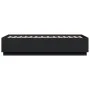 Bed frame with LED lights black engineered wood 75x190 cm by vidaXL, Beds and slatted bases - Ref: Foro24-3209668, Price: 127...