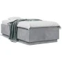 Bed frame with LED lights concrete gray wood 90x190 cm by vidaXL, Beds and slatted bases - Ref: Foro24-3209663, Price: 130,09...