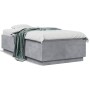 Estructura cama con luces LED madera gris hormigón 90x190 cm de vidaXL, Camas y somieres - Ref: Foro24-3209663, Precio: 131,6...