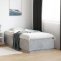 Estructura cama con luces LED madera gris hormigón 90x190 cm de vidaXL, Camas y somieres - Ref: Foro24-3209663, Precio: 131,6...
