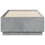 Bed frame with LED lights concrete gray wood 90x190 cm by vidaXL, Beds and slatted bases - Ref: Foro24-3209663, Price: 130,09...