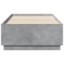 Estructura cama con luces LED madera gris hormigón 90x190 cm de vidaXL, Camas y somieres - Ref: Foro24-3209663, Precio: 131,6...