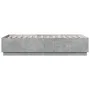 Bed frame with LED lights concrete gray wood 90x190 cm by vidaXL, Beds and slatted bases - Ref: Foro24-3209663, Price: 130,09...