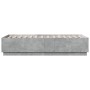 Estructura cama con luces LED madera gris hormigón 90x190 cm de vidaXL, Camas y somieres - Ref: Foro24-3209663, Precio: 131,6...