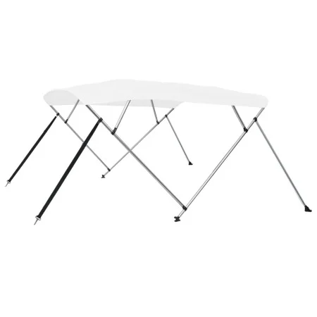 Bimini top with 4 white arches 243x180x137 cm by vidaXL, Boat storage covers - Ref: Foro24-92367, Price: 184,62 €, Discount: %