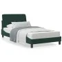 Estructura cama con cabecero terciopelo verde oscuro 100x200 cm de vidaXL, Camas y somieres - Ref: Foro24-3207908, Precio: 13...