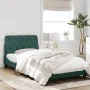 Estructura cama con cabecero terciopelo verde oscuro 100x200 cm de vidaXL, Camas y somieres - Ref: Foro24-3207908, Precio: 13...