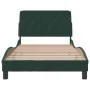 Dunkelgrüner Samtbettrahmen mit Kopfteil 100x200 cm von vidaXL, Betten und Lattenroste - Ref: Foro24-3207908, Preis: 136,96 €...
