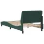 Dunkelgrüner Samtbettrahmen mit Kopfteil 100x200 cm von vidaXL, Betten und Lattenroste - Ref: Foro24-3207908, Preis: 136,96 €...