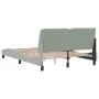 Bettgestell mit hellgrauem Samtkopfteil 140x190cm von vidaXL, Betten und Lattenroste - Ref: Foro24-3207917, Preis: 187,66 €, ...
