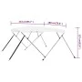 Bimini top with 4 white arches 243x180x137 cm by vidaXL, Boat storage covers - Ref: Foro24-92367, Price: 184,62 €, Discount: %