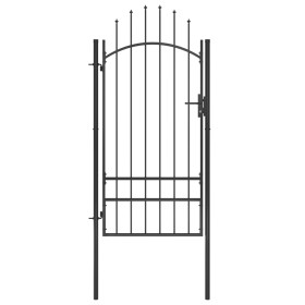 Black steel garden gate 1x2.5 m by vidaXL, garden gates - Ref: Foro24-146321, Price: 141,57 €, Discount: %