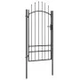 Puerta de jardín de acero negro 1x2,5 m de vidaXL, Puertas de jardín - Ref: Foro24-146321, Precio: 164,67 €, Descuento: %