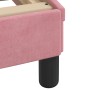 Estructura de cama con cabecero de terciopelo rosa 160x200 cm