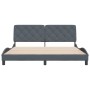 Bettgestell mit dunkelgrauem Samtkopfteil 180x200 cm von vidaXL, Betten und Lattenroste - Ref: Foro24-3207936, Preis: 269,49 ...
