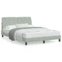 Light gray velvet bed frame with LED lights 120x200 cm by vidaXL, Beds and slatted bases - Ref: Foro24-3213843, Price: 177,05...