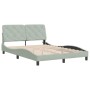 Light gray velvet bed frame with LED lights 120x200 cm by vidaXL, Beds and slatted bases - Ref: Foro24-3213843, Price: 176,56...