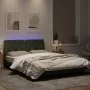 Light gray velvet bed frame with LED lights 120x200 cm by vidaXL, Beds and slatted bases - Ref: Foro24-3213843, Price: 177,05...