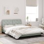Light gray velvet bed frame with LED lights 120x200 cm by vidaXL, Beds and slatted bases - Ref: Foro24-3213843, Price: 176,56...