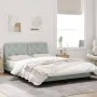 Light gray velvet bed frame with LED lights 120x200 cm by vidaXL, Beds and slatted bases - Ref: Foro24-3213843, Price: 177,05...