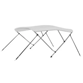 Weiße 3-Bogen-Bimini-Markise 183x140x137 cm von vidaXL, Aufbewahrungsabdeckungen für Boote - Ref: Foro24-92360, Preis: 133,87...