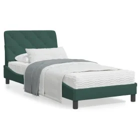 Dark green velvet bed frame with LED lights 90x200 cm by vidaXL, Beds and slatted bases - Ref: Foro24-3213834, Price: 153,57 ...