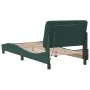 Estructura cama con luces LED terciopelo verde oscuro 90x200 cm de vidaXL, Camas y somieres - Ref: Foro24-3213834, Precio: 15...