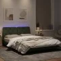 Light gray velvet bed frame with LED lights 140x200 cm by vidaXL, Beds and slatted bases - Ref: Foro24-3213855, Price: 196,95...