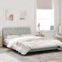 Light gray velvet bed frame with LED lights 140x200 cm by vidaXL, Beds and slatted bases - Ref: Foro24-3213855, Price: 196,95...