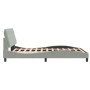 Light gray velvet bed frame with LED lights 140x200 cm by vidaXL, Beds and slatted bases - Ref: Foro24-3213855, Price: 196,18...