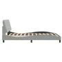 Light gray velvet bed frame with LED lights 140x200 cm by vidaXL, Beds and slatted bases - Ref: Foro24-3213855, Price: 196,95...