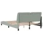 Light gray velvet bed frame with LED lights 140x200 cm by vidaXL, Beds and slatted bases - Ref: Foro24-3213855, Price: 196,95...