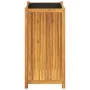 Planter with solid acacia wood lining 50x50x100 cm by vidaXL, Pots and planters - Ref: Foro24-366447, Price: 144,53 €, Discou...