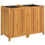 Planter with solid acacia wood lining 100x50x75 cm by vidaXL, Pots and planters - Ref: Foro24-366445, Price: 148,38 €, Discou...