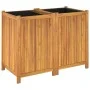 Planter with solid acacia wood lining 100x50x75 cm by vidaXL, Pots and planters - Ref: Foro24-366445, Price: 153,94 €, Discou...