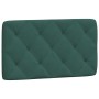 Cama con colchón terciopelo verde oscuro 80x200 cm