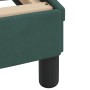 Cama con colchón terciopelo verde oscuro 80x200 cm